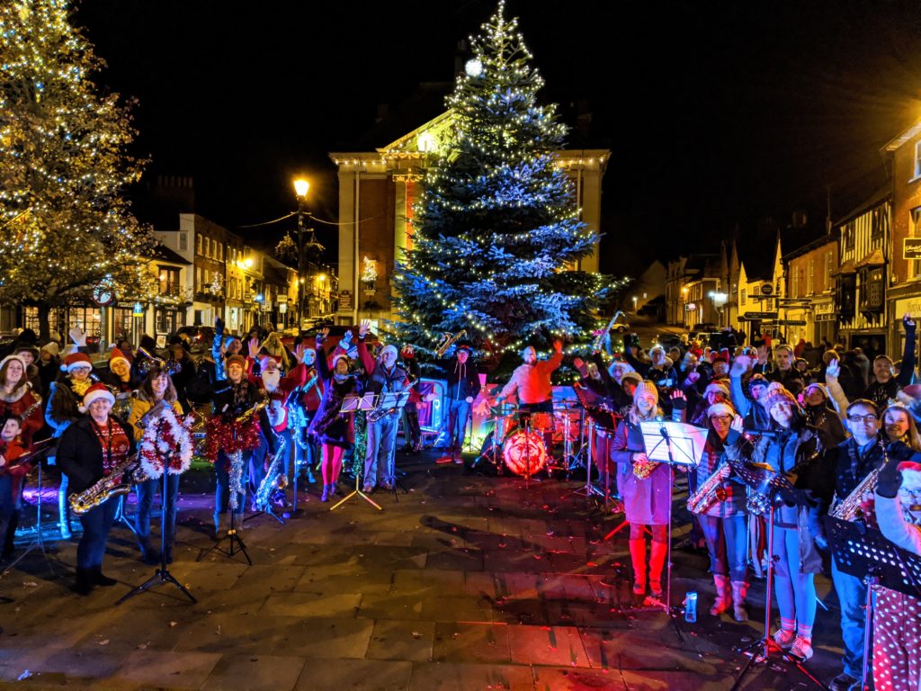 Sax Bandits performing at Henley Living Advent Calendar 2019