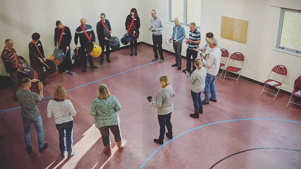 Participants at the rhythm workshop