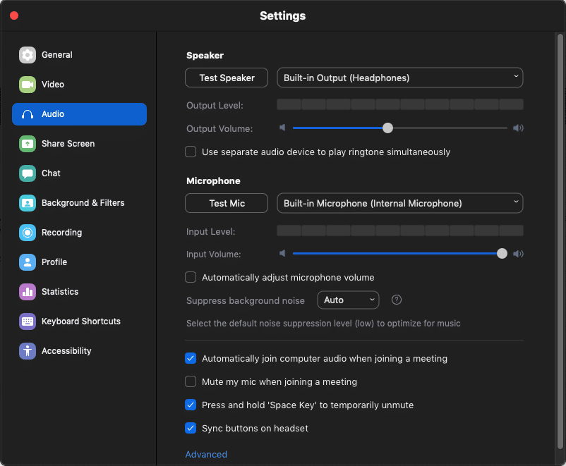 The Best Audio Settings For Zoom On A Laptop/Computer - Sax Bandits